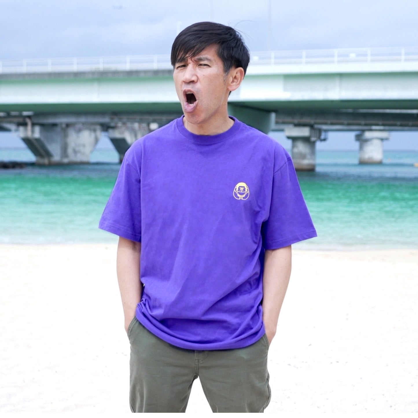 ゴリンチュOKINAWA Tシャツ(PURPLE×YELLOW)